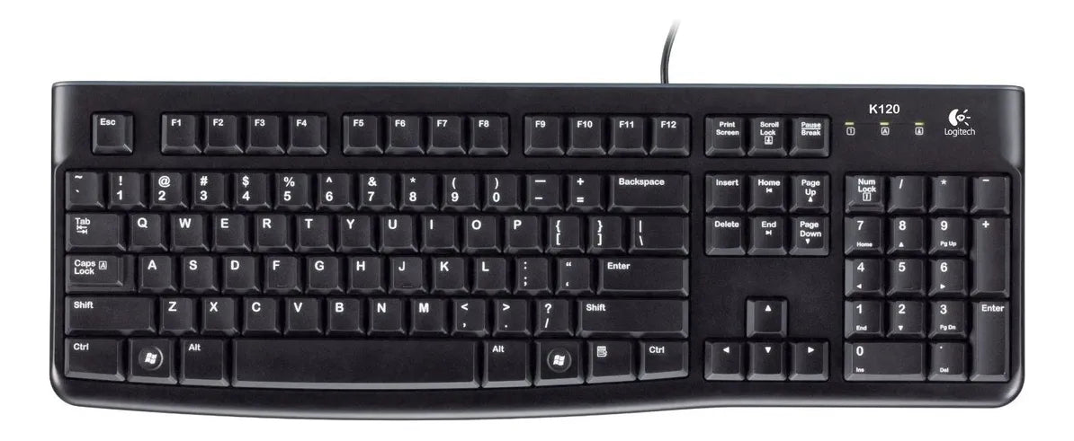 Teclado Logitech QWERTY Membrana español color negro