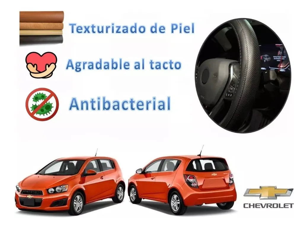Funda Cubre Timon Cuero Chevrolet Sonic Hb 2012 A 2016 2017