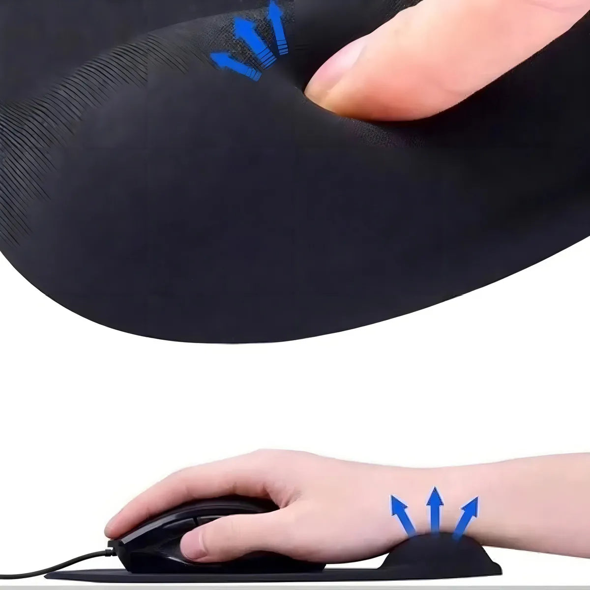 Mouse pad multilaser ac024 reposa muñecas gel color negro