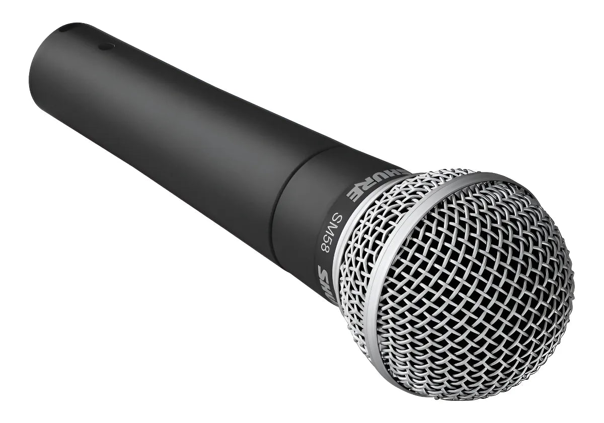 Micrófono Shure SM SM58-LC Dinámico Cardioide color gris oscuro y plateado