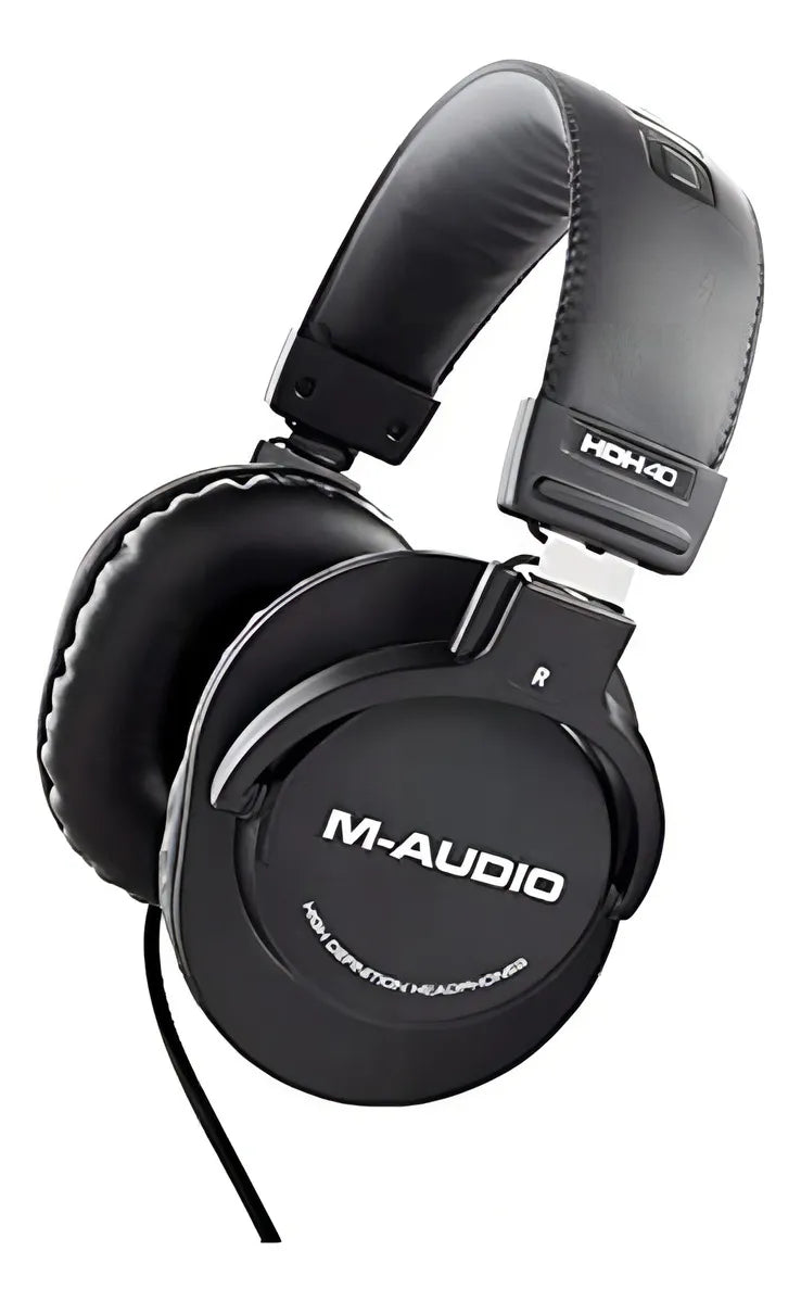 Auriculares De Monitoreo De Estudio M-audio Hdh40 Podcast Y Grabación, Diadema Flexible Y Cable De 2.7 Metros