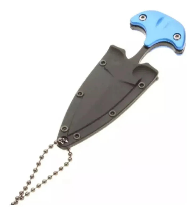 Cuchillo Tactico De Puño Mini Pua Para Camping Airsoft Caza Negro