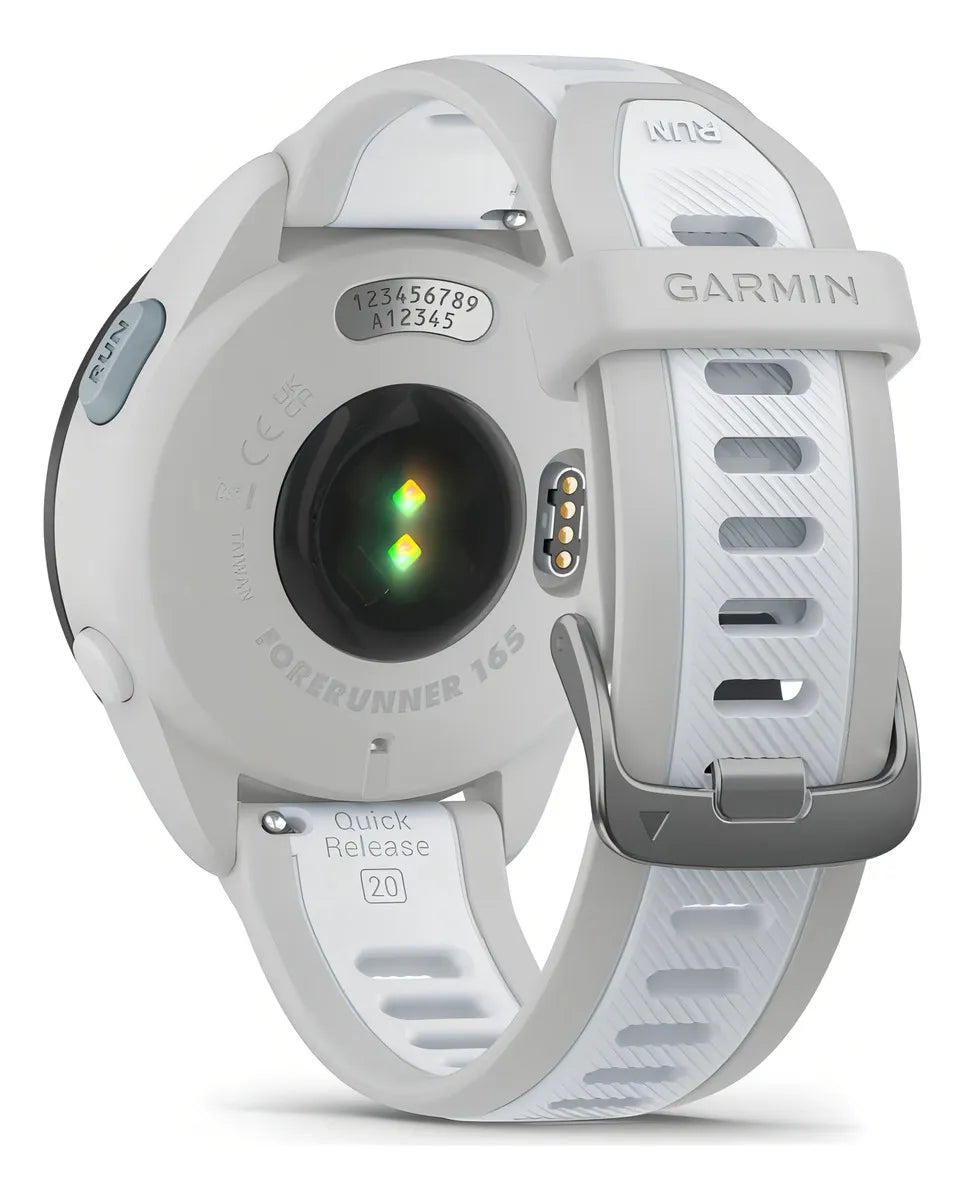 Reloj Garmin Forerunner 165 Music Amoled con bisel blanco y negro