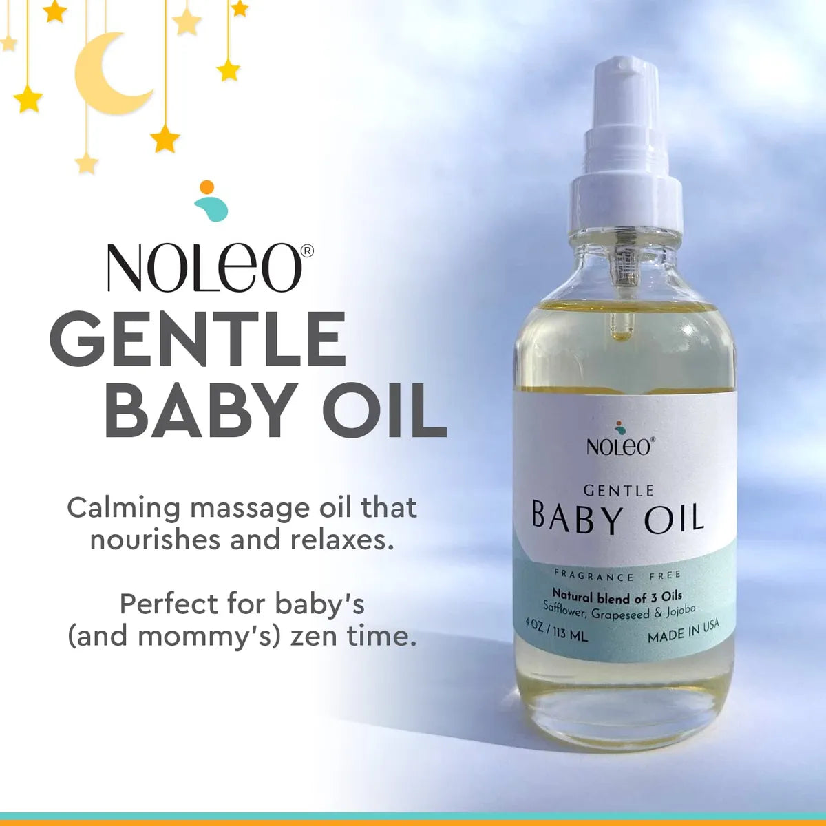 Noleo Gentle Baby Oil - Aceite Calmante Para Bebés Recién.