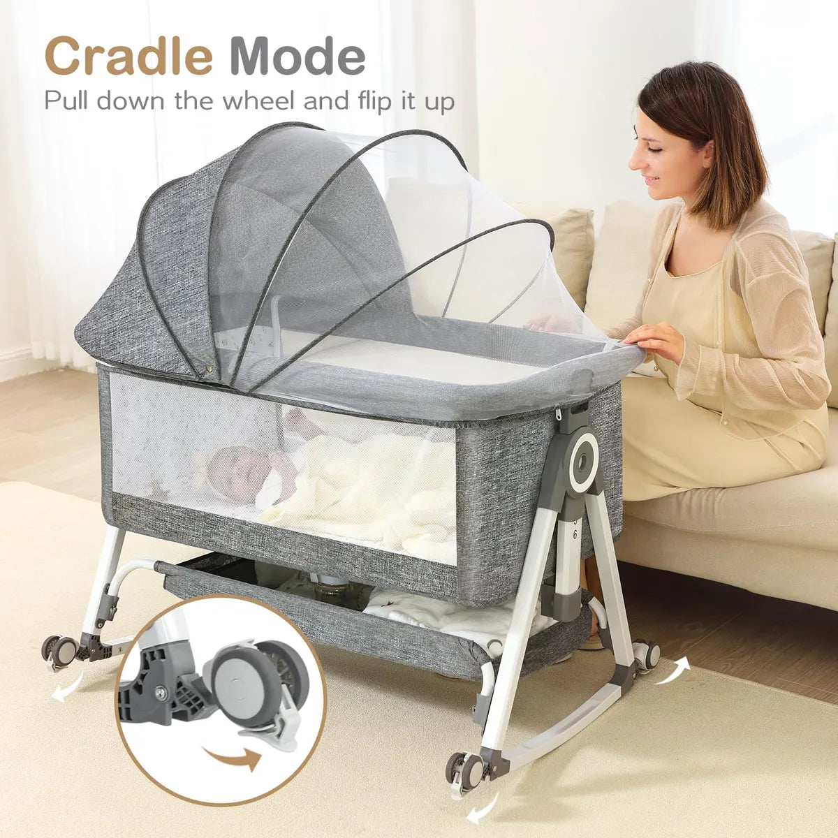 Ohfly Moises De Bebe 4 En 1 Para Recien Nacidos Mecedora D