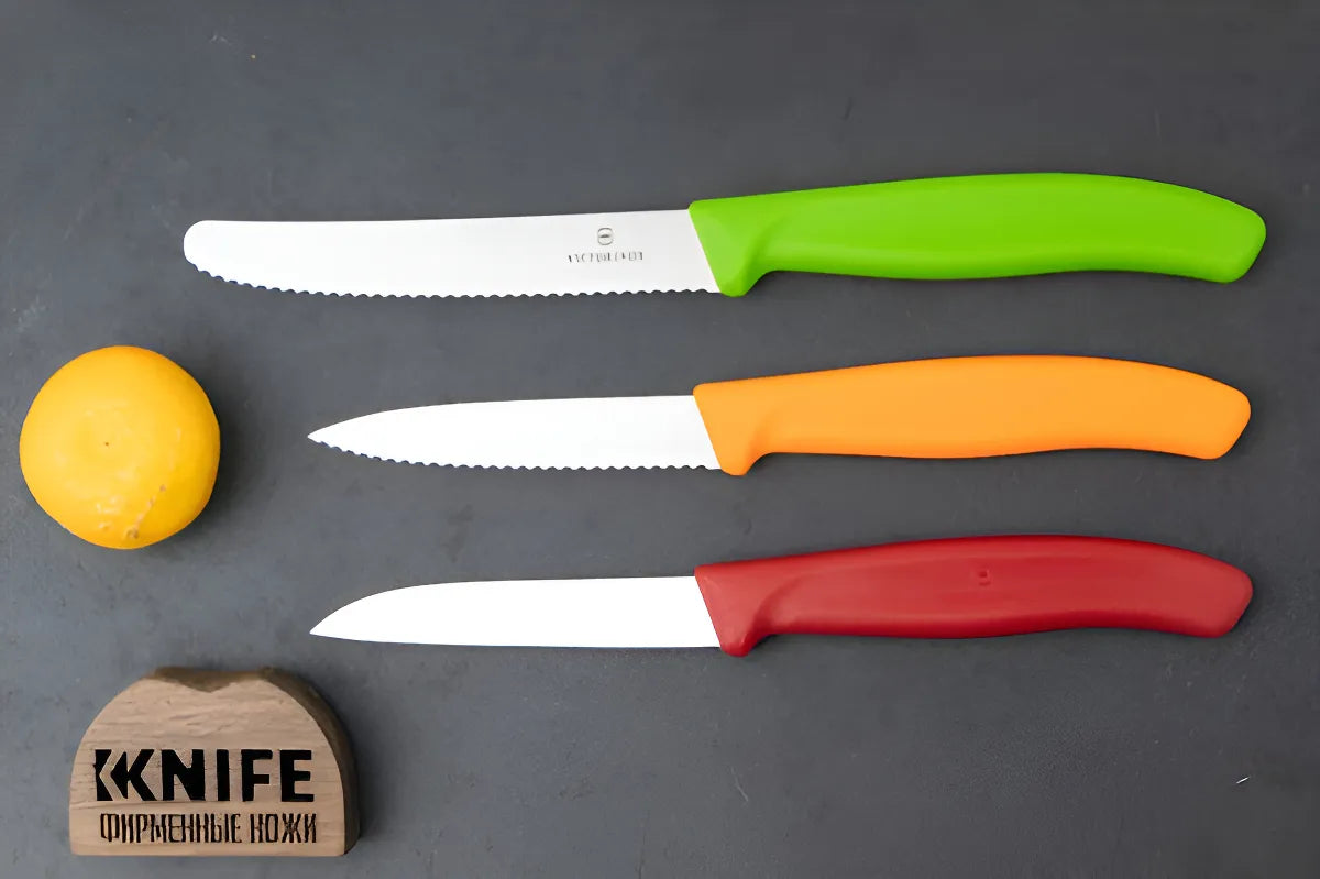 Set De Cuchillos Victorinox Mondadores X 3 - Electromundo Color Rojo/naranjo/verde