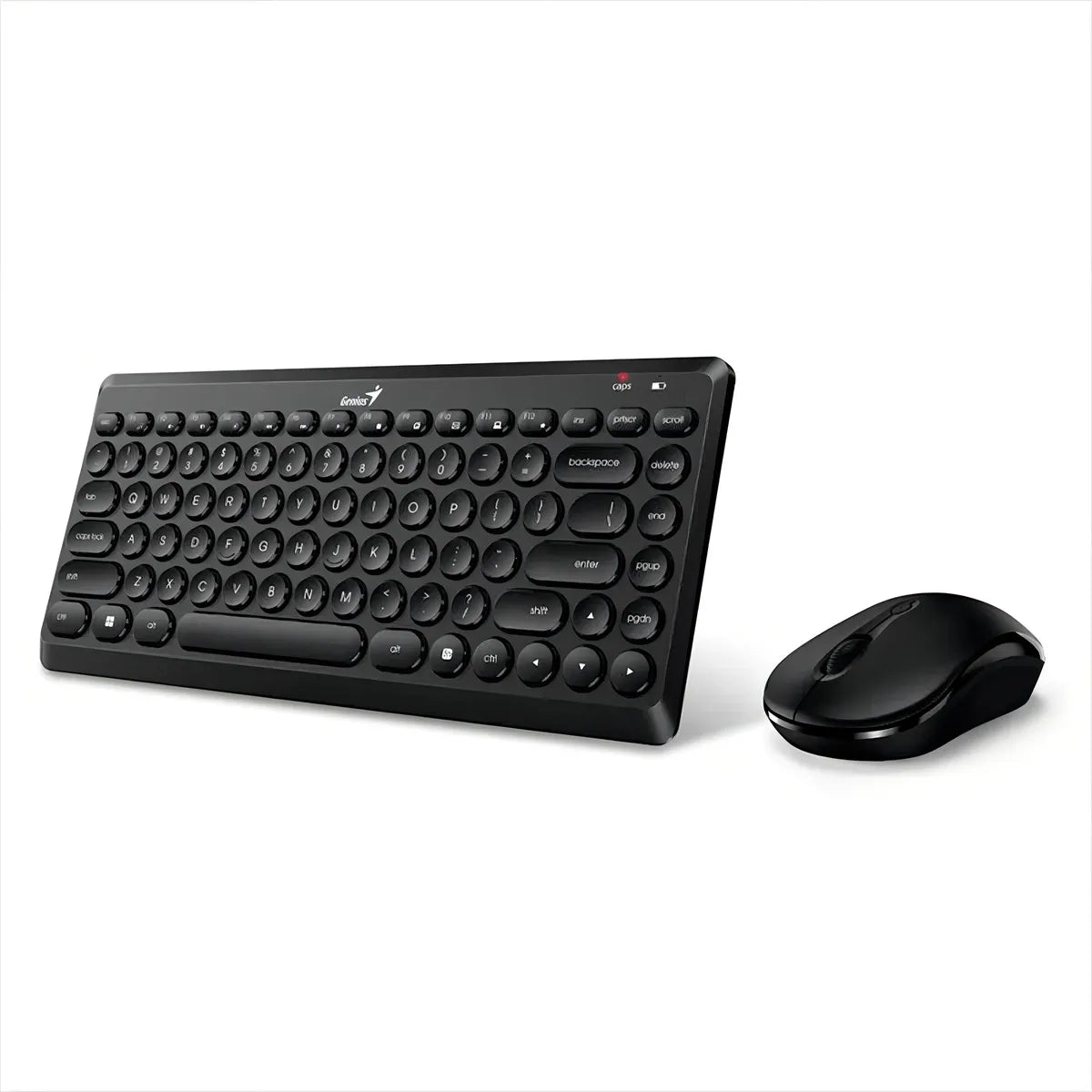 Combo Mini Teclado Y Mouse Portatil Inalambrico Q8000 Genius Color del teclado Negro