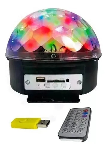 Decoración Navideña Esfera Con Luces Y Memoria Usb Proyector Multicolor