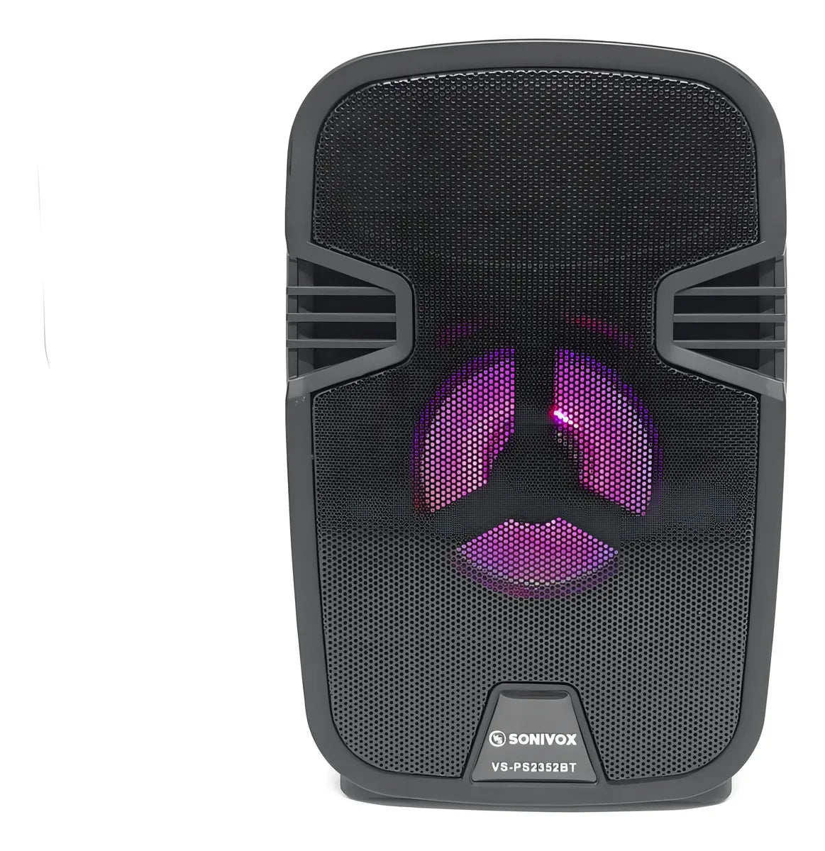 Parlante Portátil Mini Cabina Bluetooth Luz Led Radio Fm Color Negro