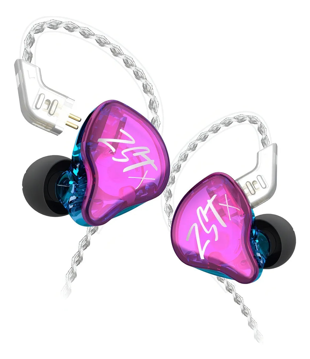 Auriculares In-ear Gamer Inalámbricos Kz Zst X Violeta Sin Micrófono