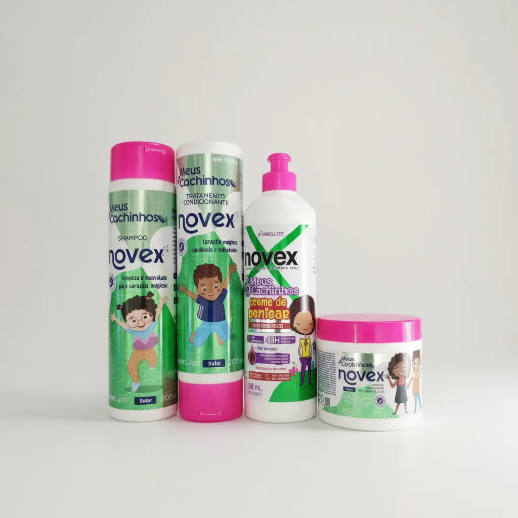 Novex Churcos Crespos Rizos Niñas(os) Shampo+ Acond+ Crema P