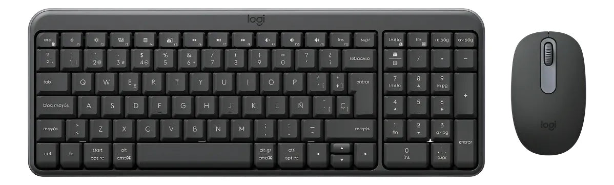 Combo Bluetooth Logitech Mk250, Teclado Y Mouse Compactos Mouse Negro Teclado Negro