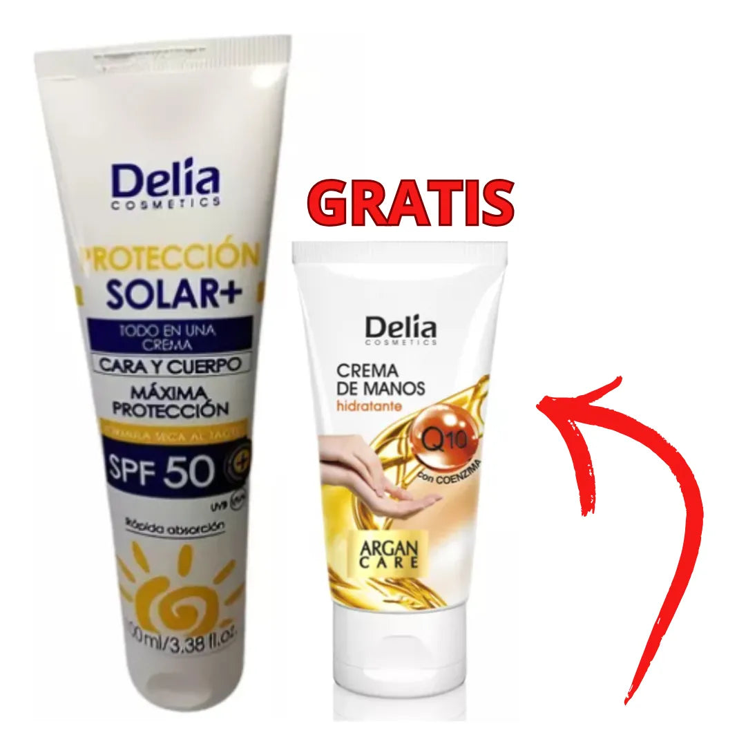 Protector Solar Gratis Crema De Manos Delia Spf 50