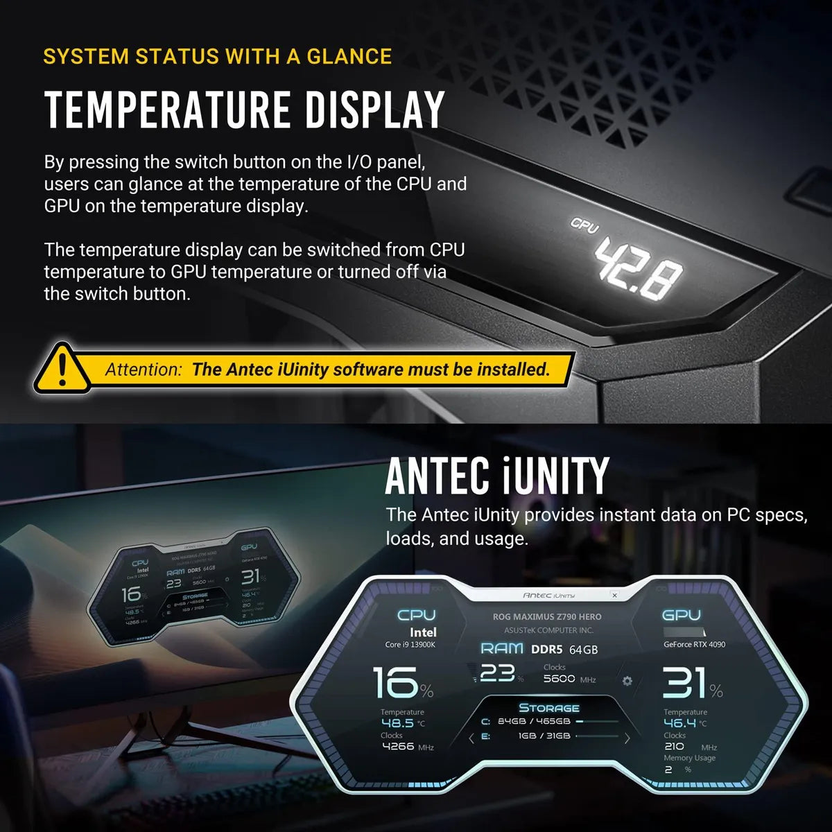 Antec Rendimiento De 1 Pie Torre Completa Rtx40 Totalmente