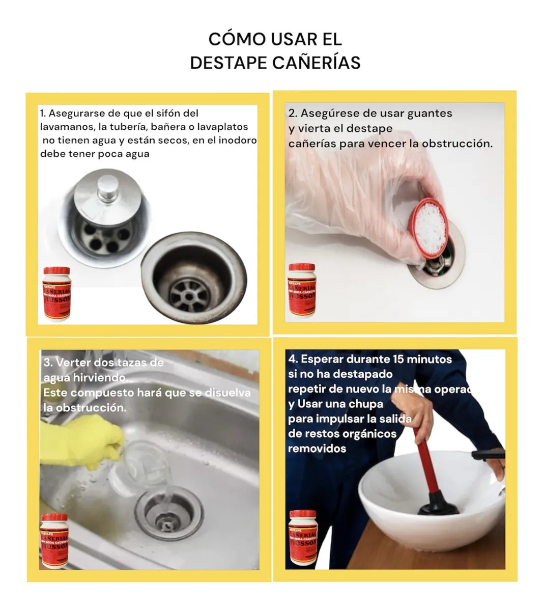 Destape Cañerias Tiussox 250g