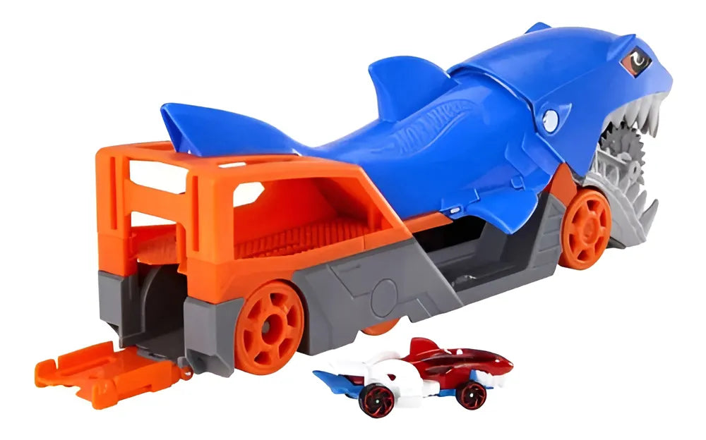 Hot Wheels Remolque Tiburón Color Azul