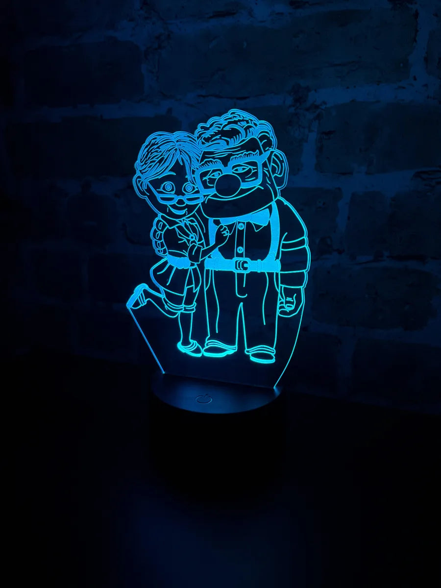 Lámpara De Noche Led Up Carl Y Ellie Decoración Regalo Negro