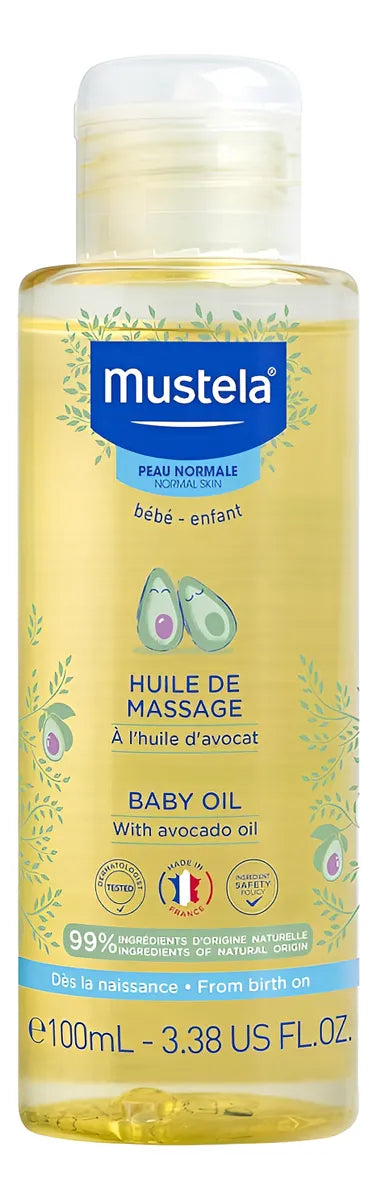 Mustela Aceite Hidratante Para Masajes Para Bebés, Con Ace.