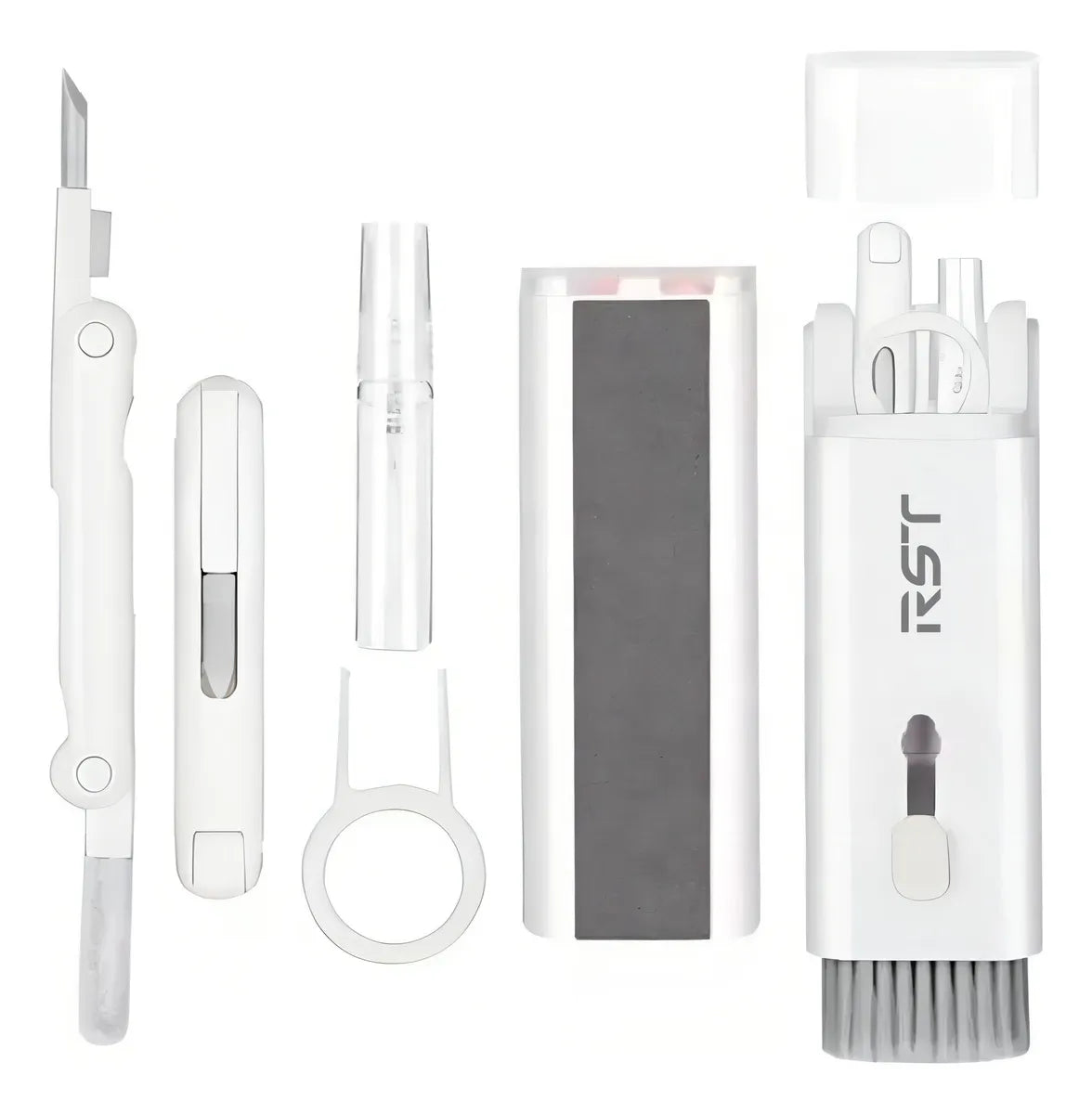 Kit De Limpieza 7 En 1 Para Auriculares, Teclado Y Computadora, Herramientas De Limpieza Profunda Con Limpiador De Pantalla Para AirPods 1/2/3/pro, Auriculares, Laptop Y Cámara Maca Rst