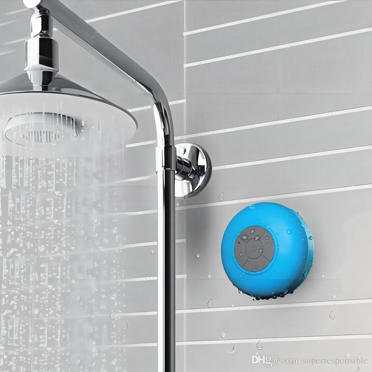 Mini altavoz Bluetooth a prueba de agua y viento, color gris