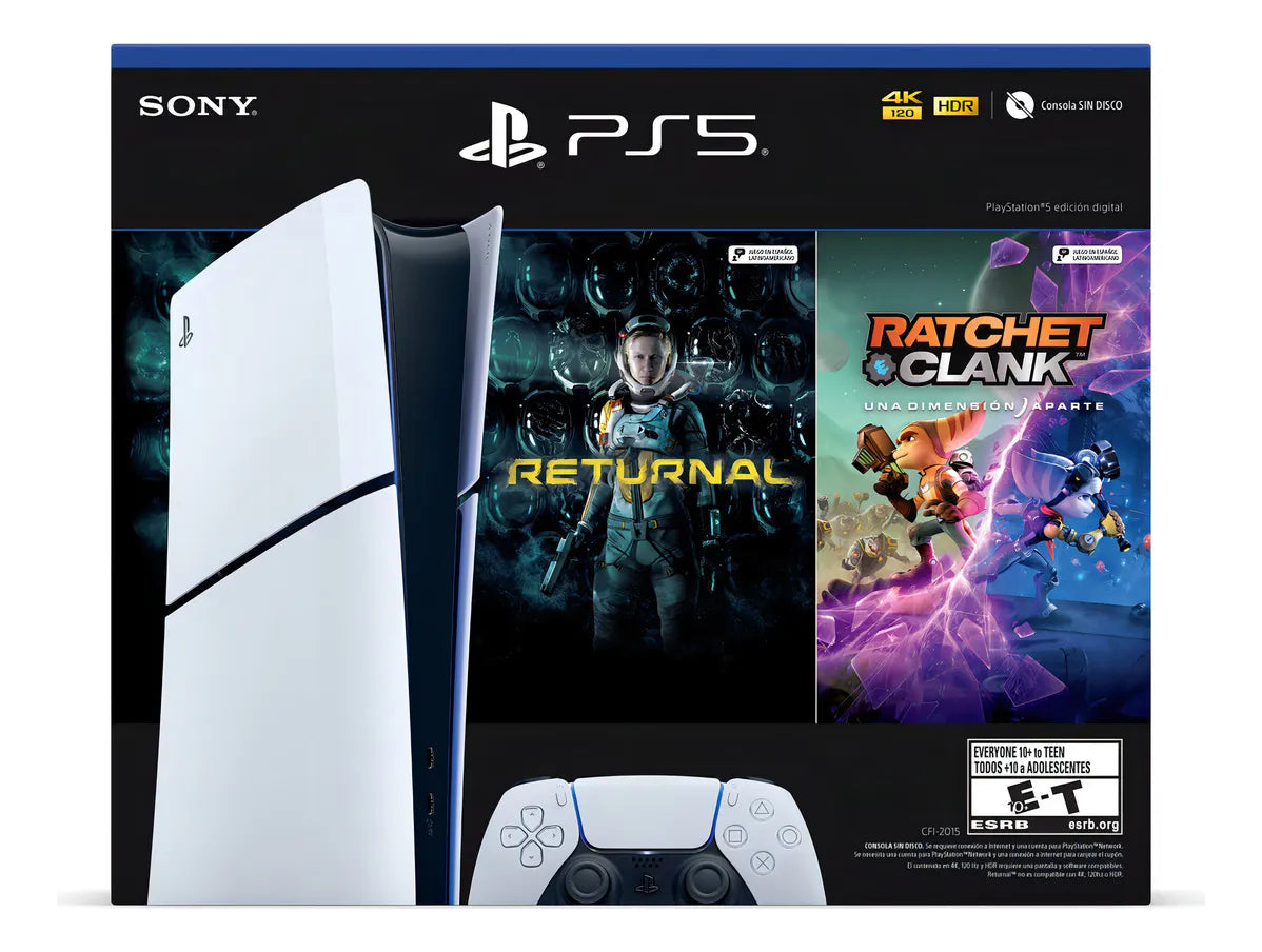 Consola Sony Playstation 5 Ps5 Slim 1tb Edicion Digital Bundle Ratchet & Clank: Rift Apart + Returnal