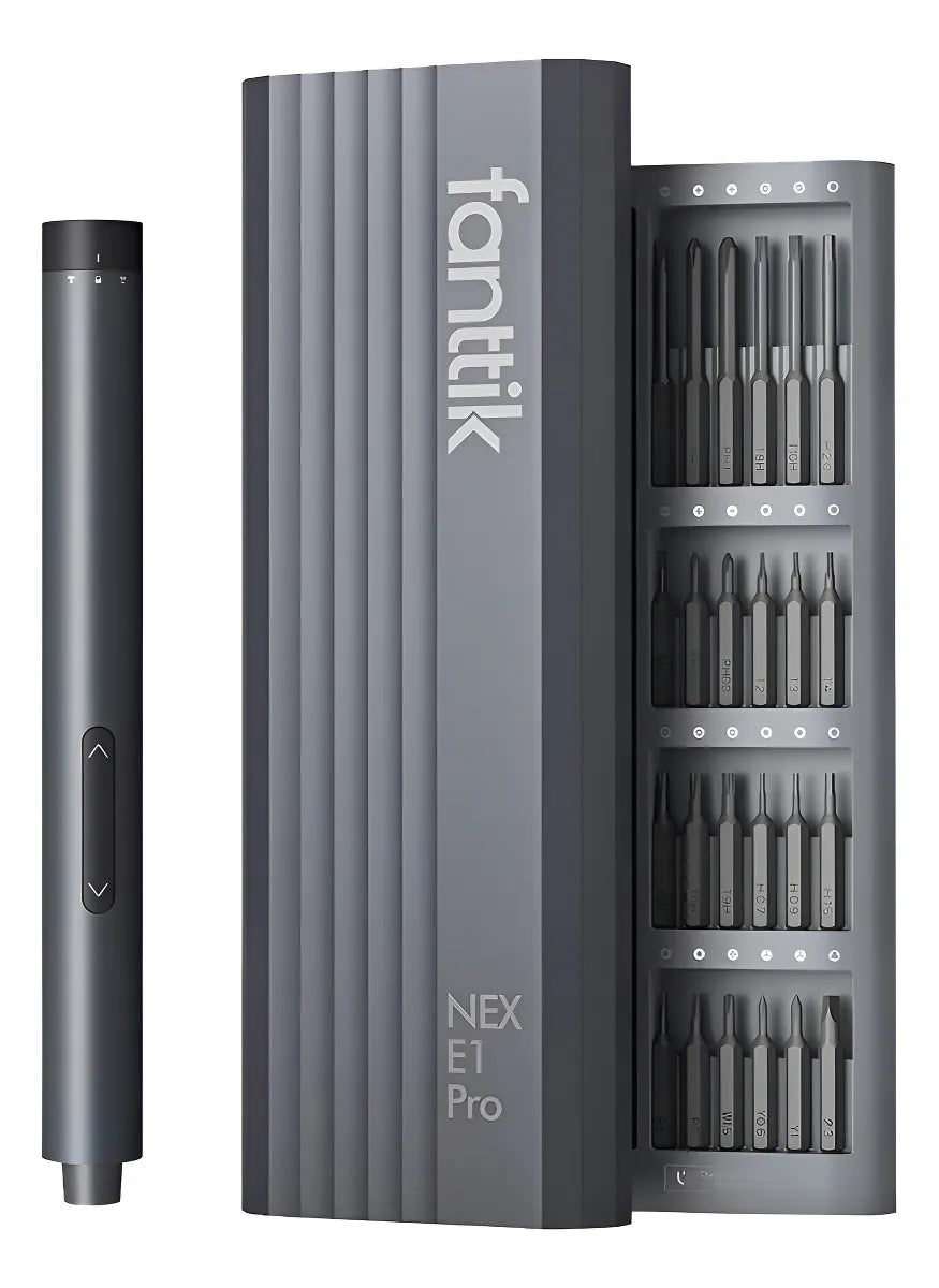 Fanttik E1 Pro Mini Destornillador Eléctrico 3.7 V 24 Puntas Color Gris