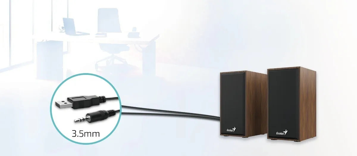 Parlantes Genius SP-HF180 Madera Genius