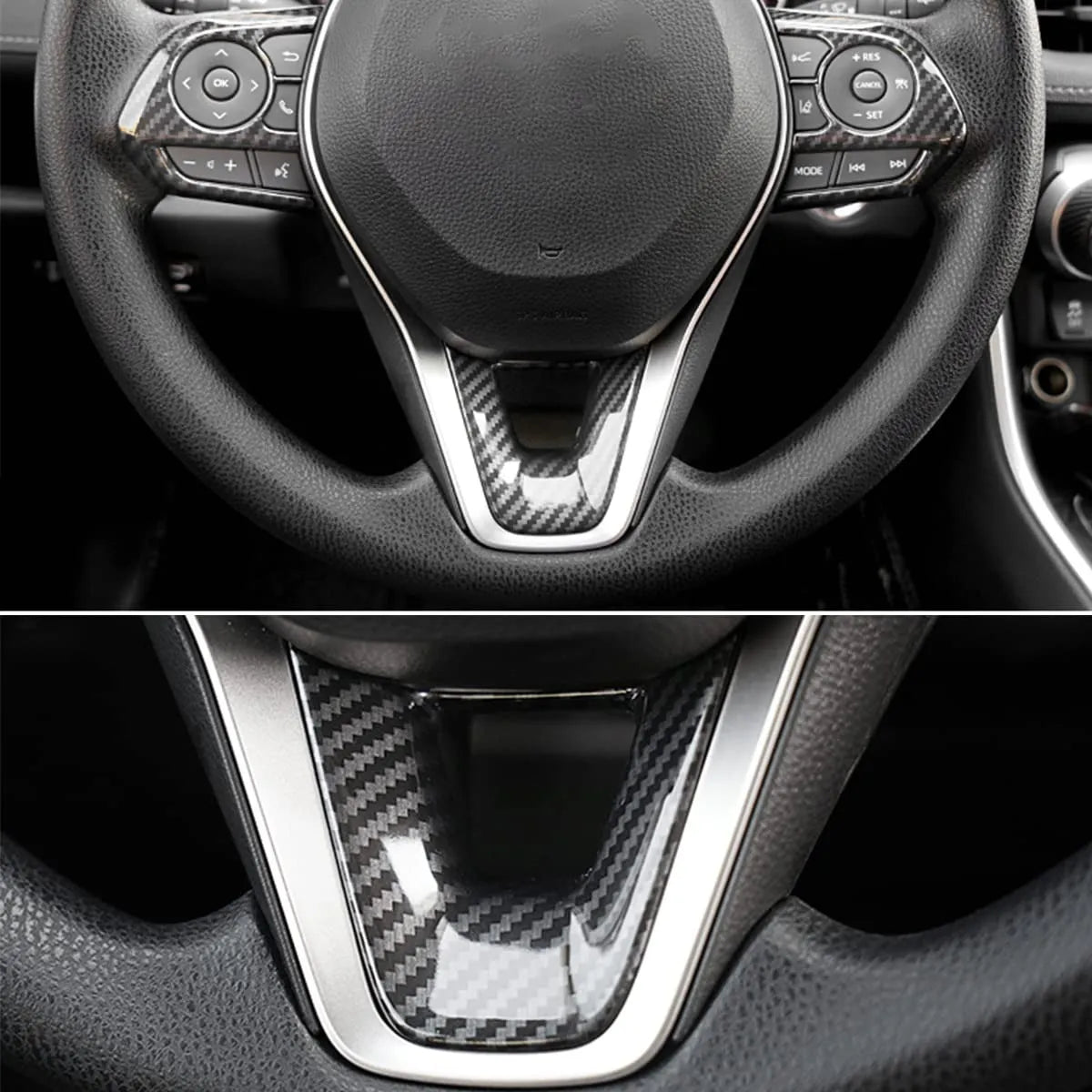 Accesorios Toyota Corolla Cross Rav4 Cubierta Timon Inferior - Fibra Carbon