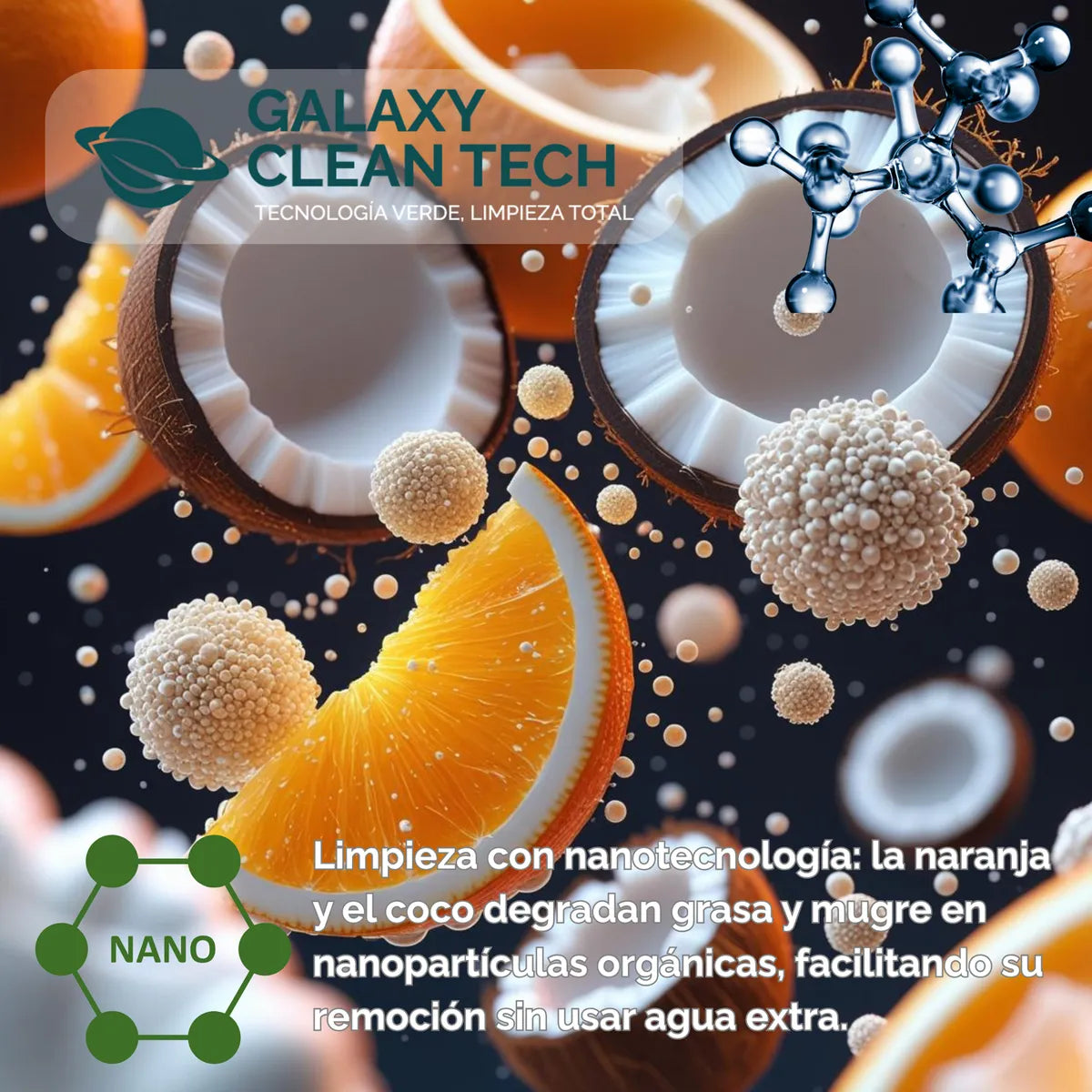 Lavado En Seco Automotriz Biodegradable Galaxy Clean 500ml
