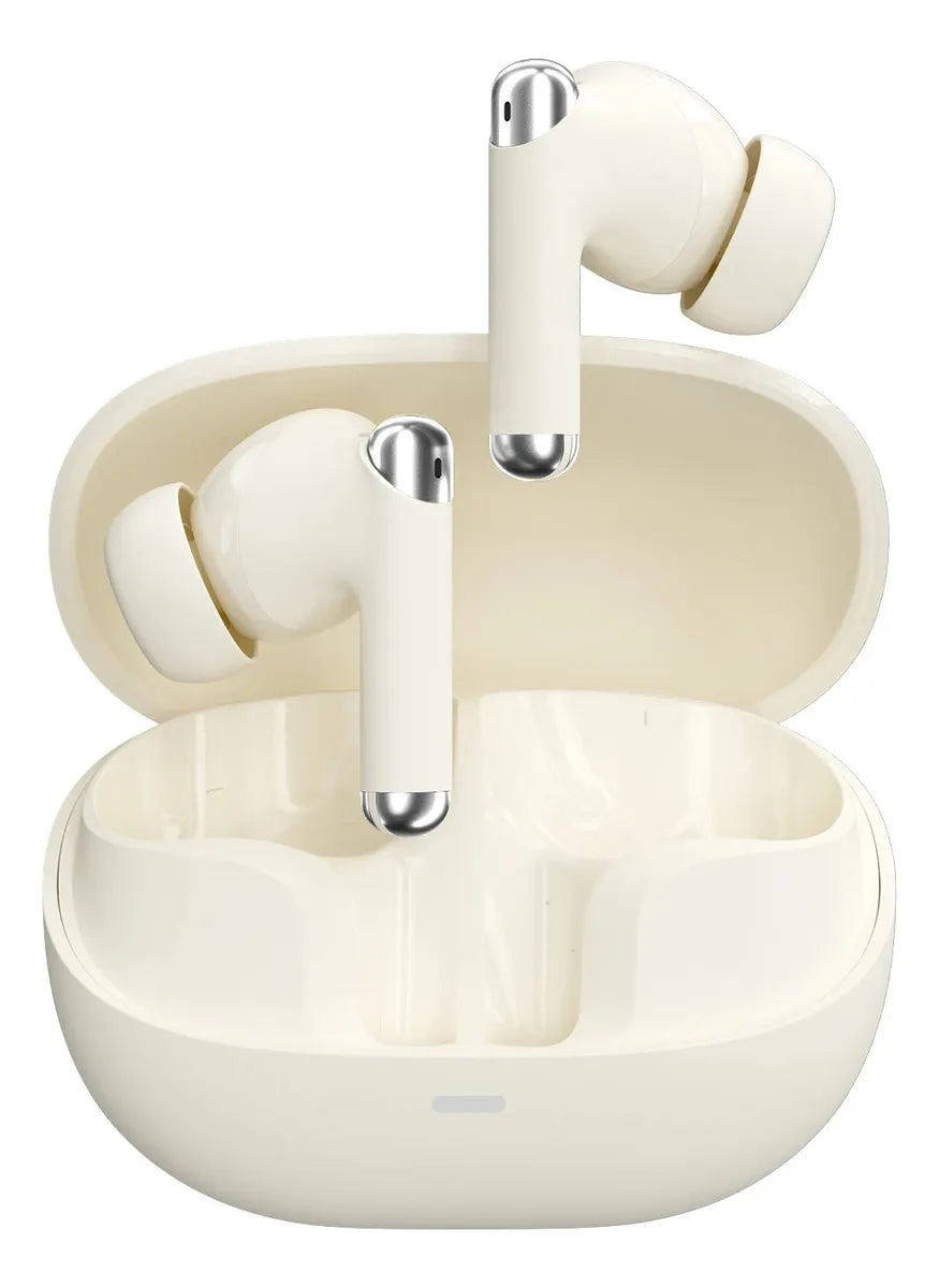 Audífonos Tronsmart Sounfii R4 Bluetooth 5.3 Audio 26 Horas Color Beige Luz Blanco