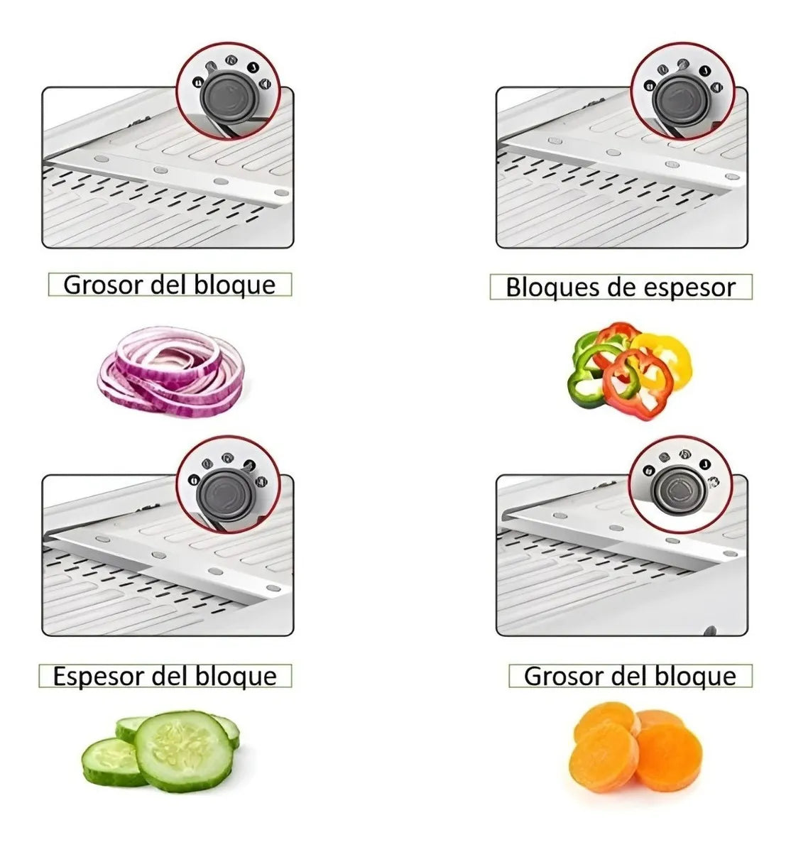 Picadora De Verduras Iboa Mandoline 18 En 1 Acero Inoxidable