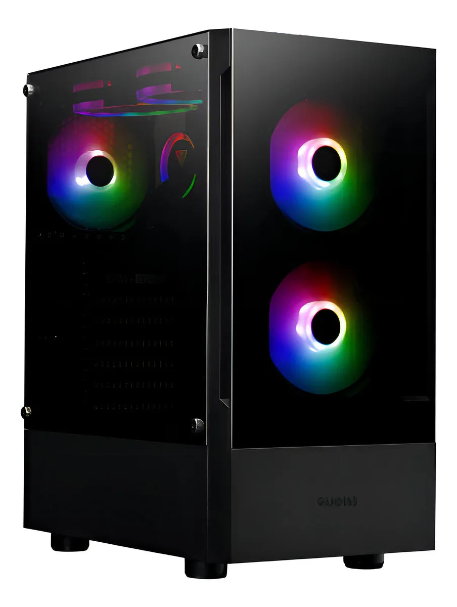 Gabinete Gamdias Talos E3 Argb Cristal Templado Midtower Atx Color Negro