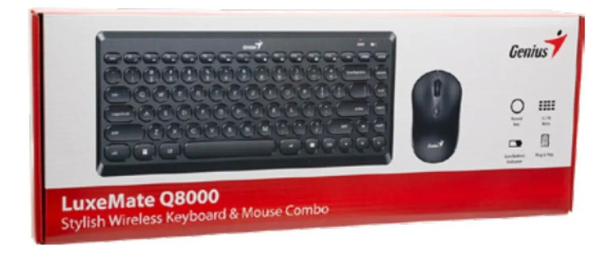 Teclado + Mouse Wireless Genius Luxemate Q8000 Reducido