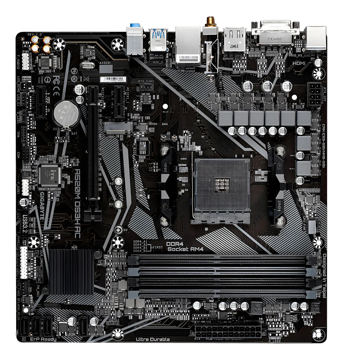 Motherboard Gigabyte A520m Ds3h Ac Am4 Wifi M.2 Nvme