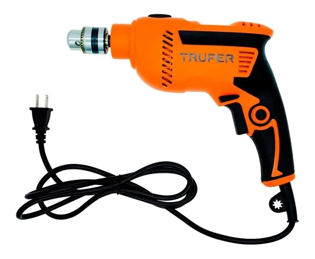 Taladro Percutor 3/8' Profesional 550 W Marca Truper Color Gris