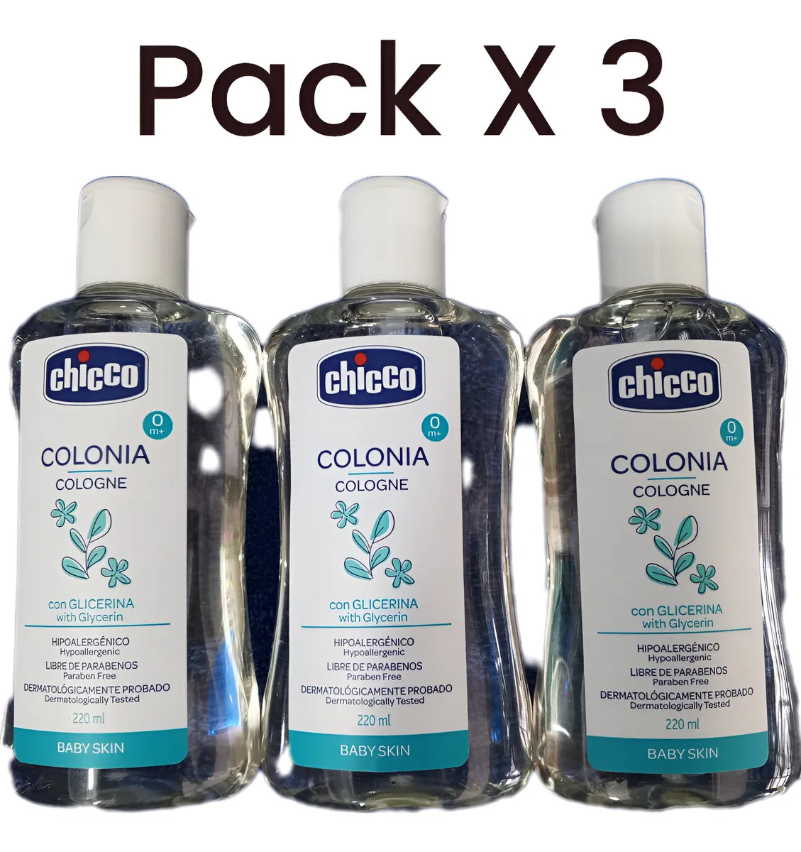 Pack X 3 Colonia Chicco De 200ml Original Garantizada