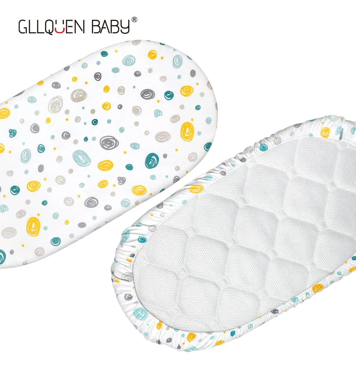 Gllquen Baby Paquete De 4 Sabanas De Moises, Transpirable, A