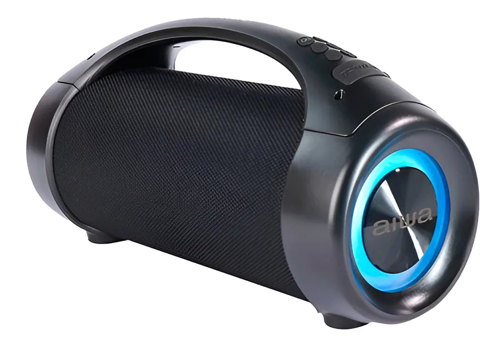 Parlante AIWA Bluetooth Portatil AWS600BT 50W RMS Boombox Color Negro
