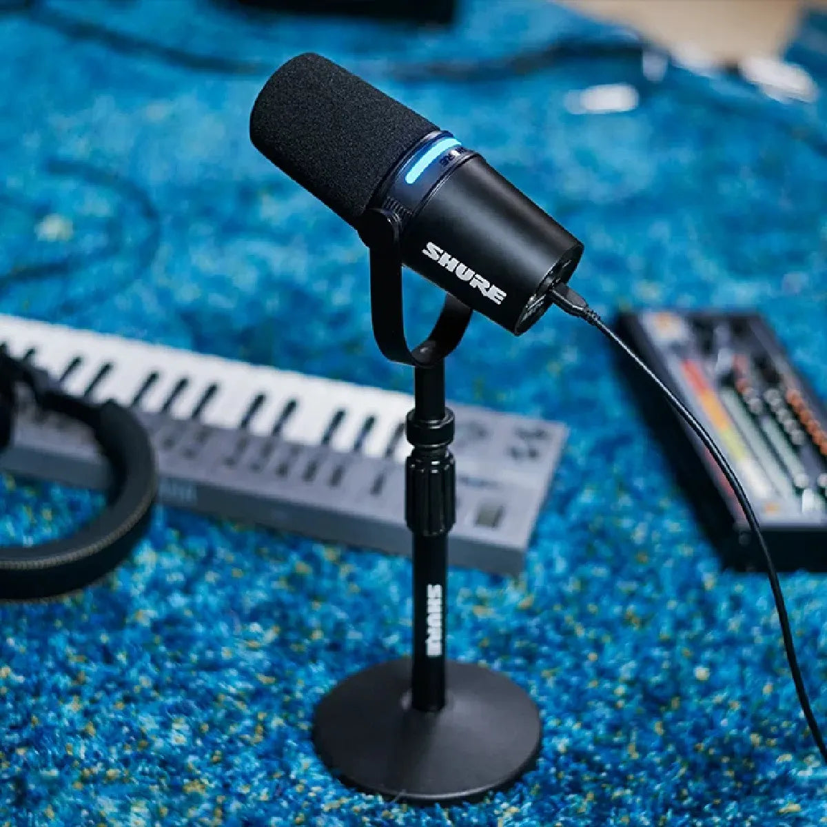 Micrófono Usb Mv7+-k Shure Color Negro