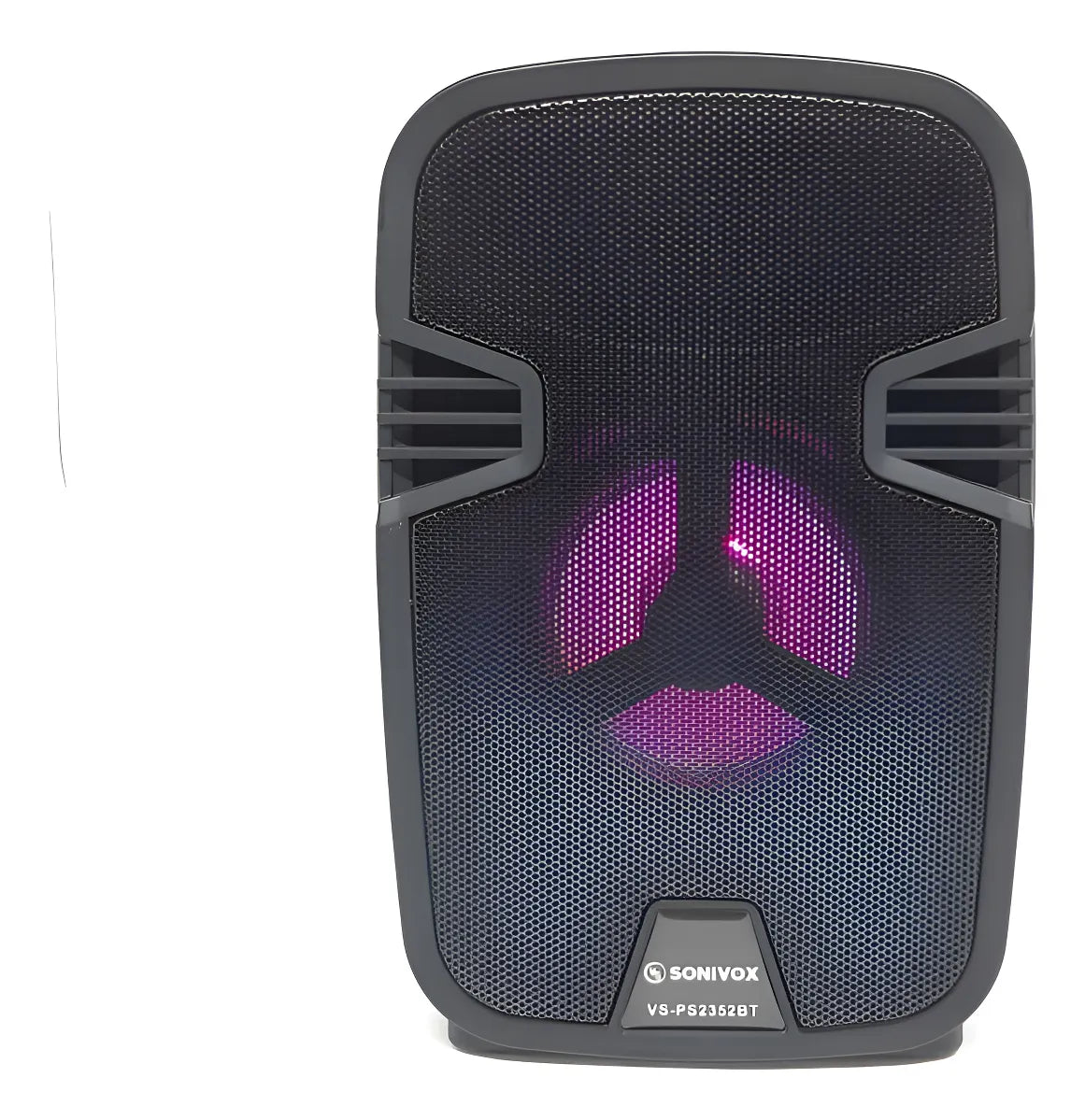 Parlante Portátil Mini Cabina Bluetooth Luz Led Radio Fm Negro