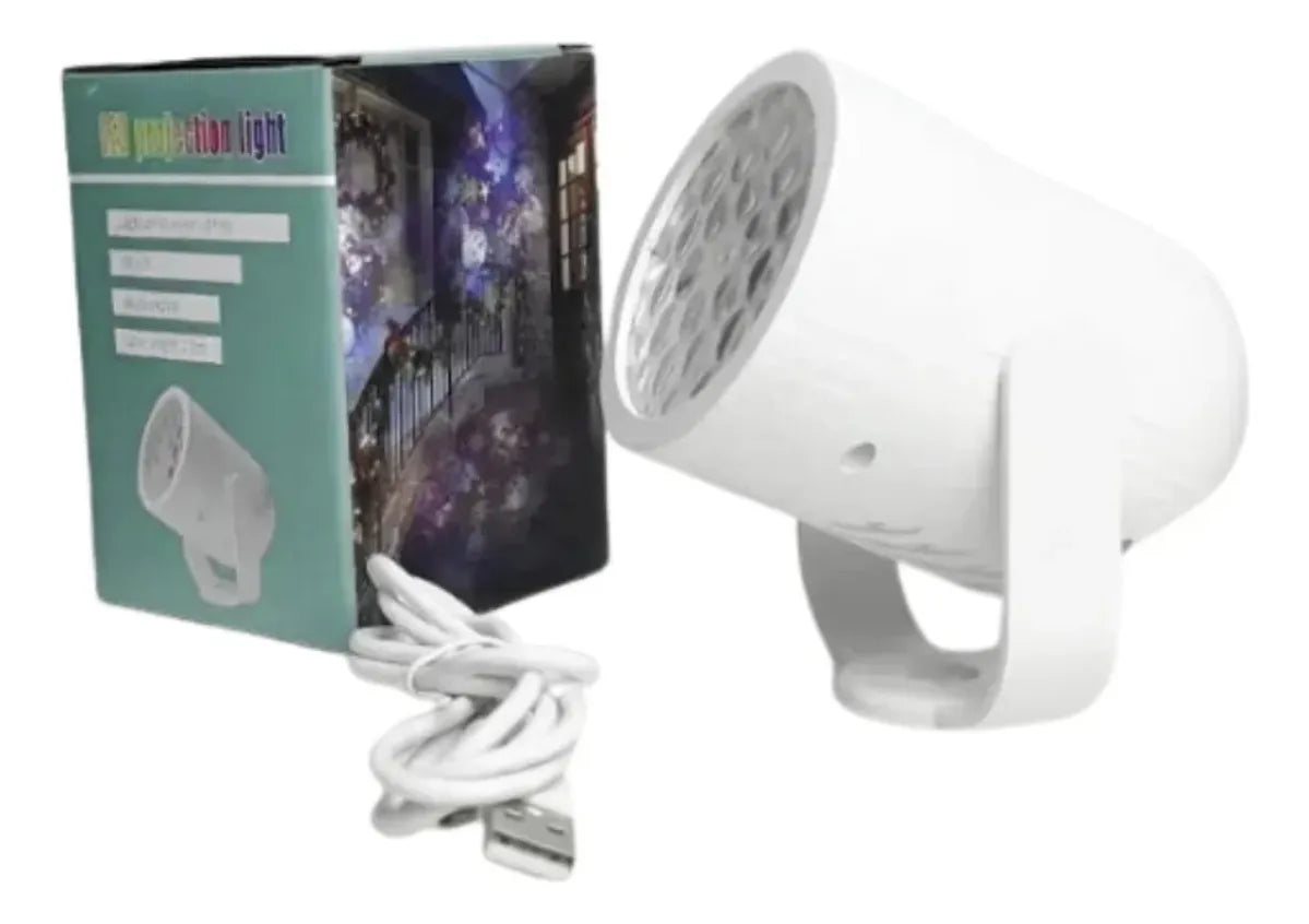 Proyector Led Navidad Figuras Giratorio Multicolor Exterior