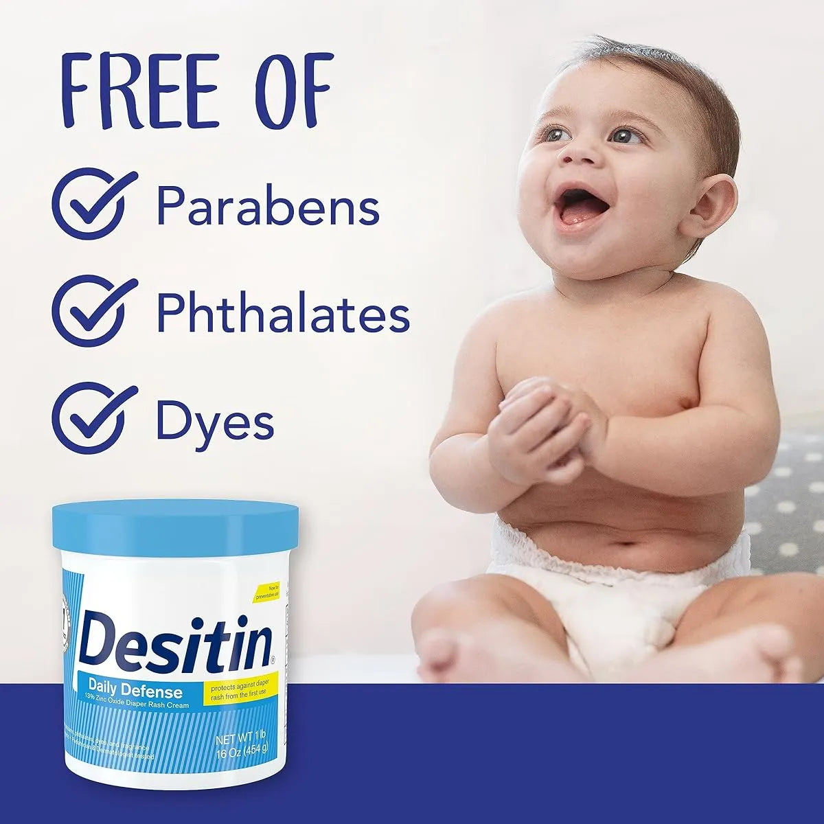 Crema Curativa Desitin 16 Oz Para Dermatitis Del Pañal