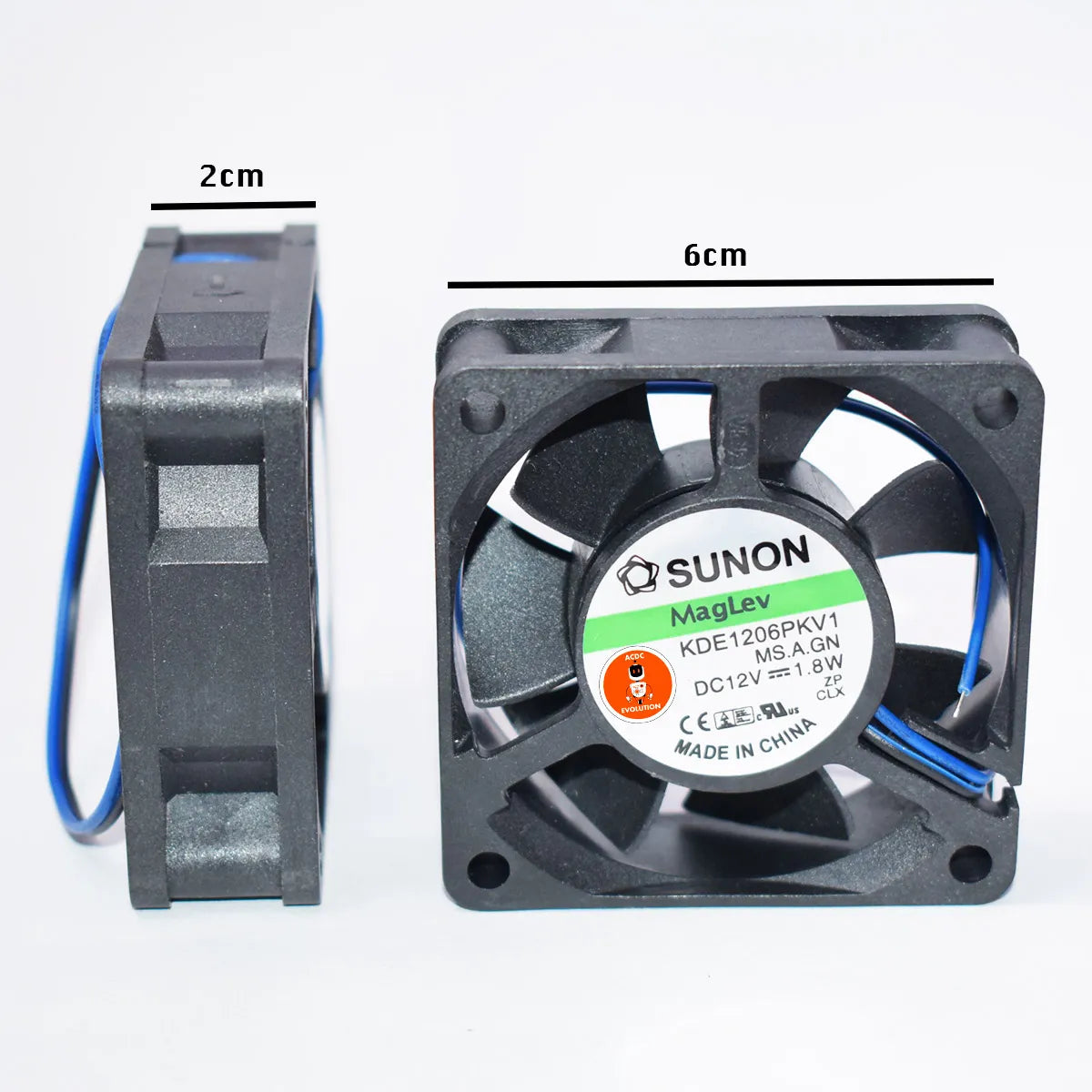 Ventilador De Refrigeración 6x6x2cm 12v Dc 2 Cables 1.8w