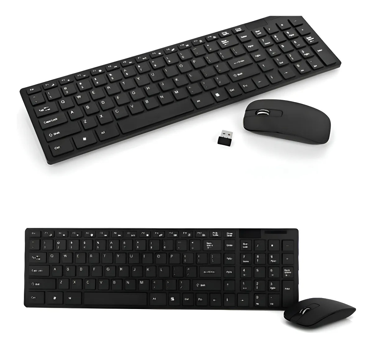 Combo Teclado Mouse Inalambrico Con Receptor 2.4g K-06 Kit Color Del Mouse Negro Color Del Teclado Negro