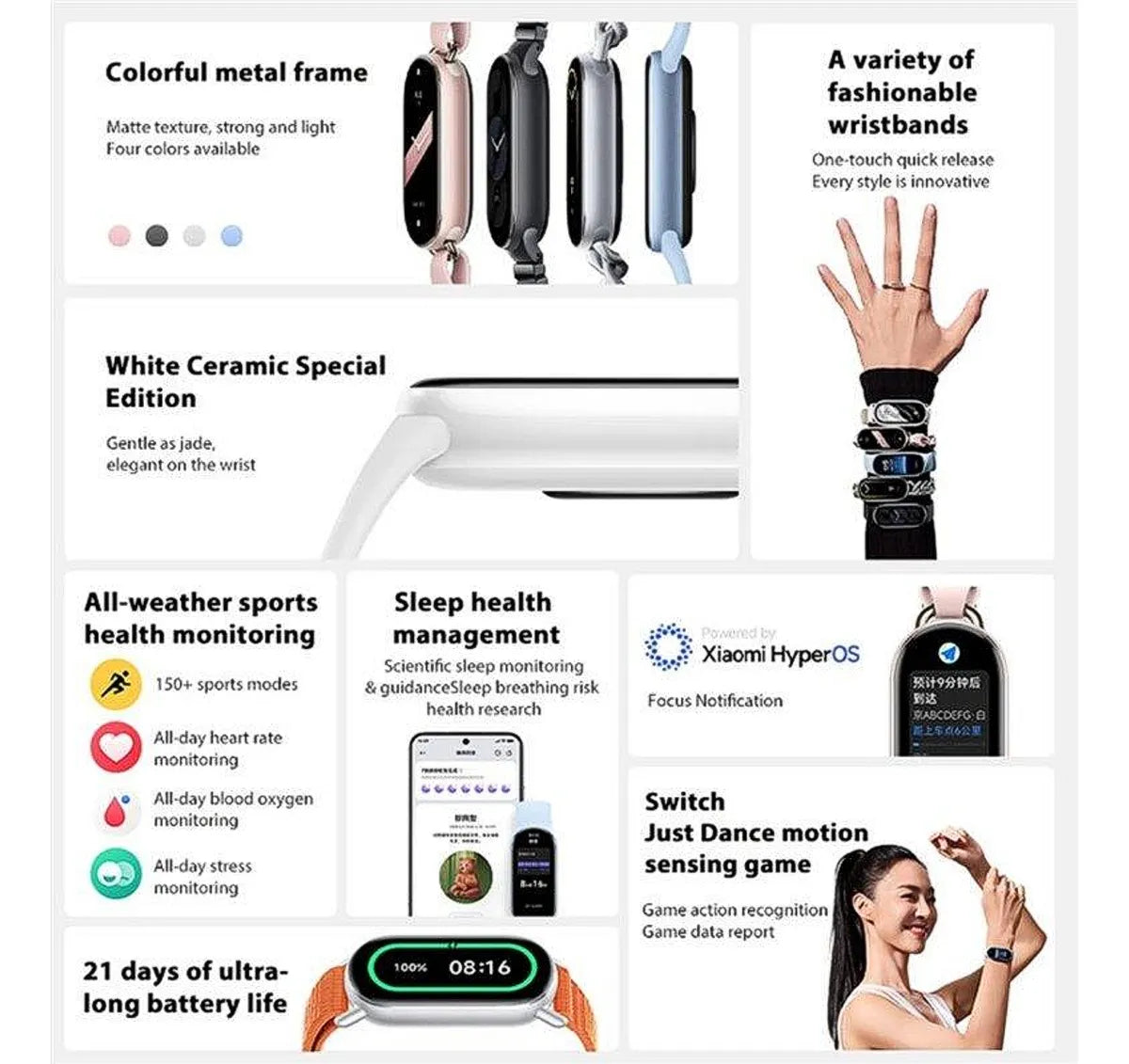 Combo Xiaomi: Smartwatch Smart Band 9 + Buds 6 Active Rosa Rosa Claro Sport Rosa Claro Rosa Claro