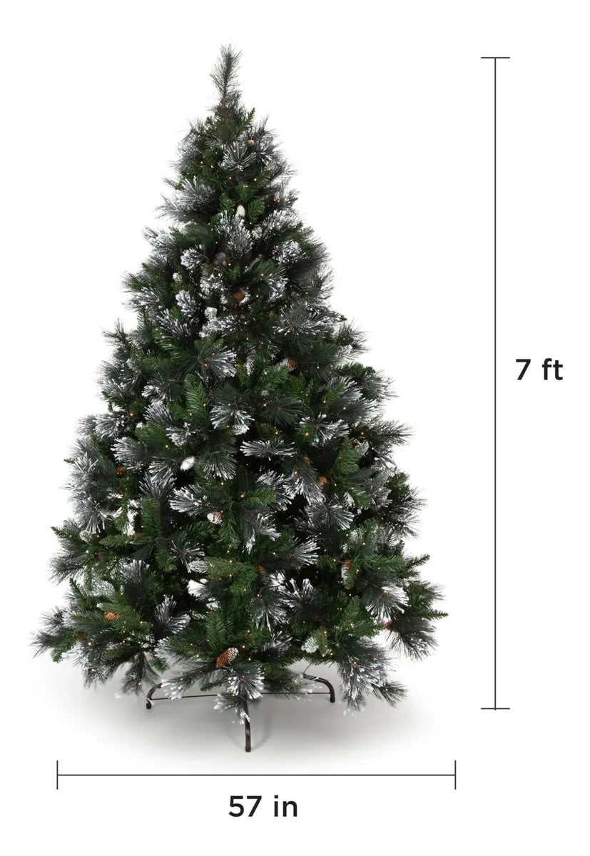 Papyrus Arbol De Navidad Artificial Preiluminado De 7 Pies,