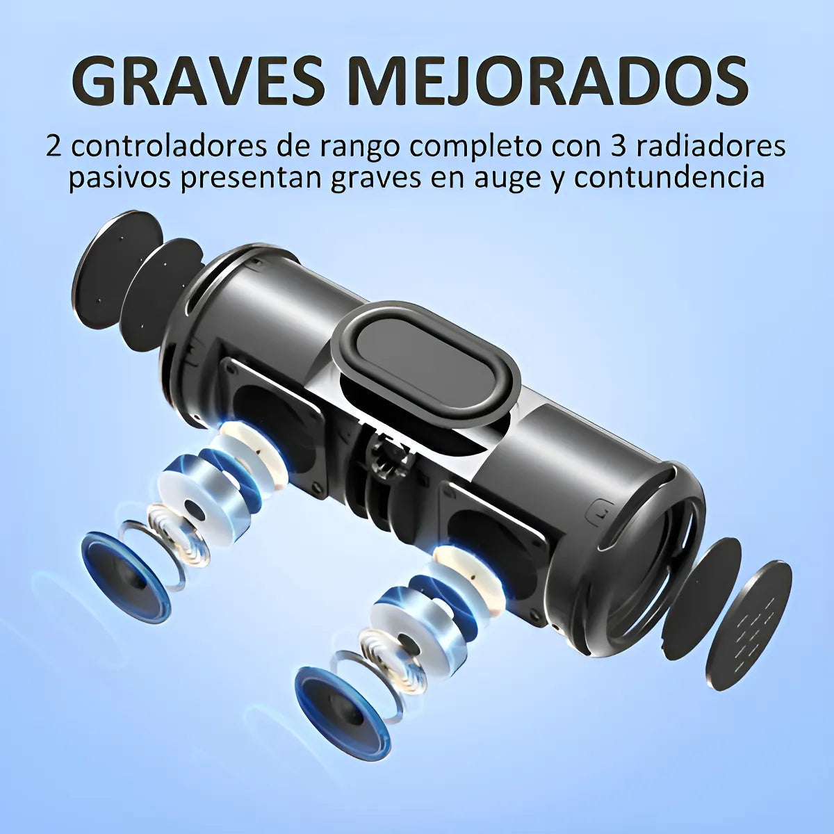 Parlante Tronsmart T7 Lite portátil con bluetooth waterproof negra