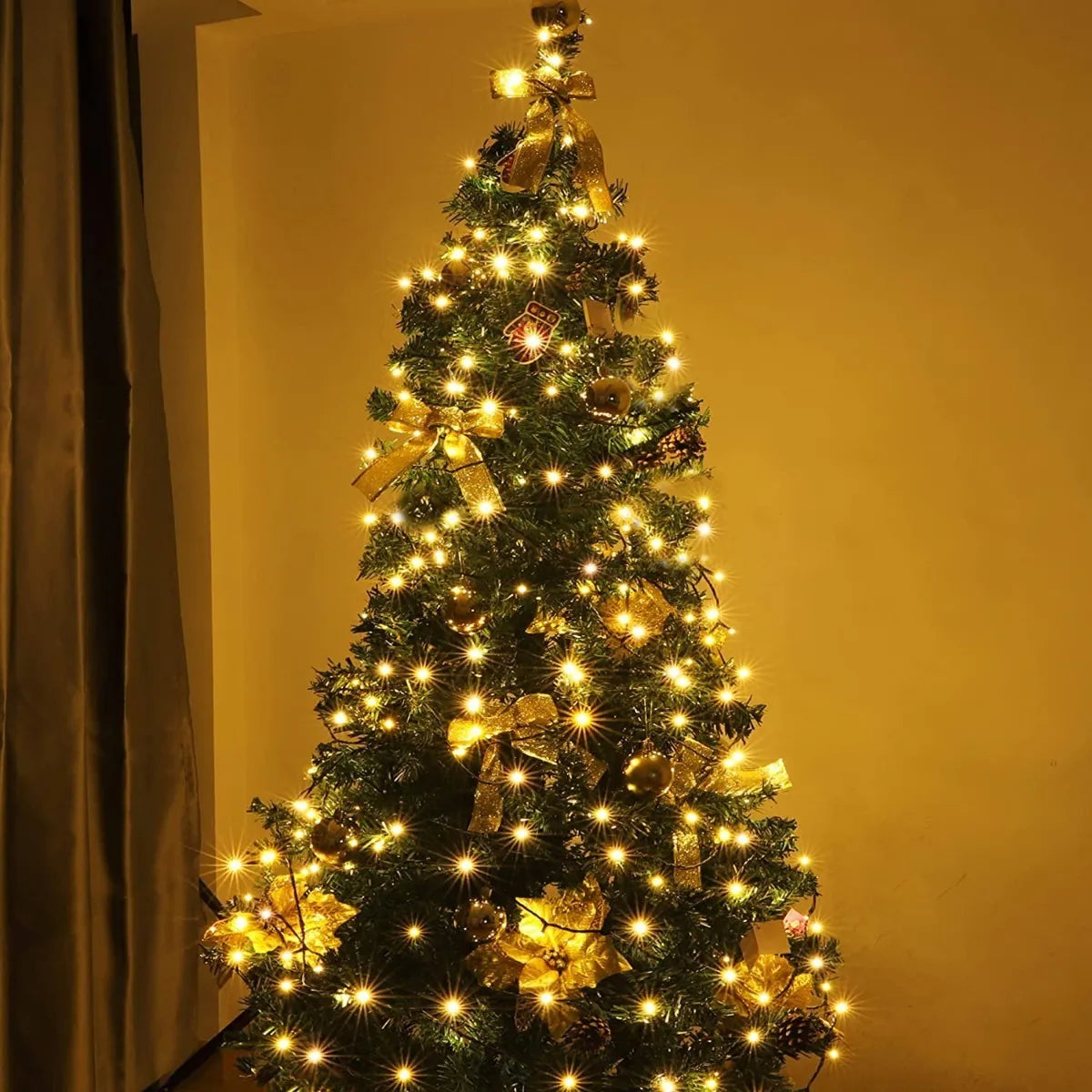Instalación Navideña Decoración 300 Luces Cálidas Arbolito