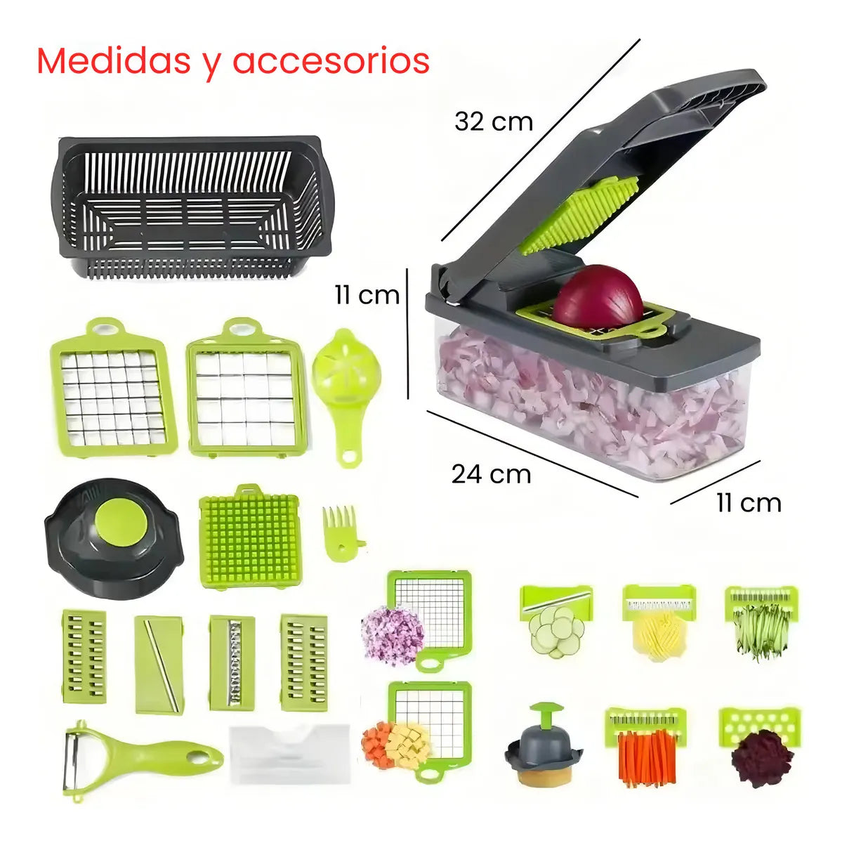 Mandolina Picador Cortador Rallador Vegetales Verduras Papa Veoquiero