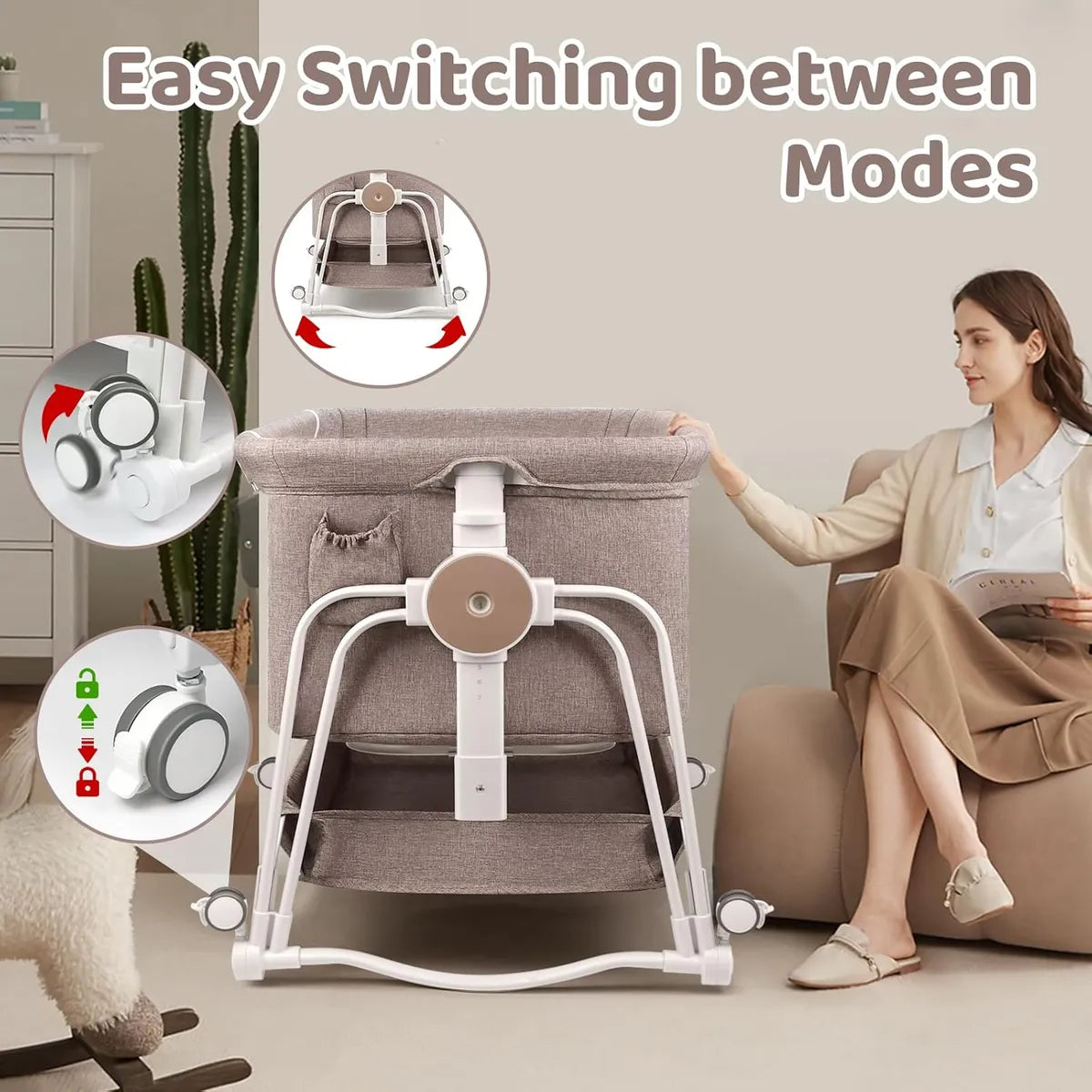 Cuna Lateral 4 En 1 Ultra Funcional Para Bebés
